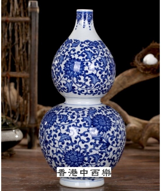 青花瓷葫蘆瓶 花瓶 